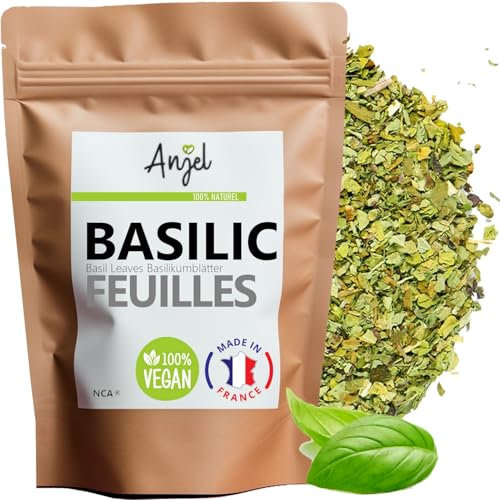 Feuilles de Basilic Séchées 100% Naturel - Basilic Râpé Séché Cuisine Pesto Tisane Infusion - NCA (100)