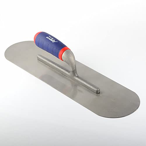 ATE Pro. USA - Trowel Swimming Pool 18 X 5 101C | Professional Stainless Steel Round End Trowel | Smoothing Tool | Masonry Hand Trowel | 18 x 5