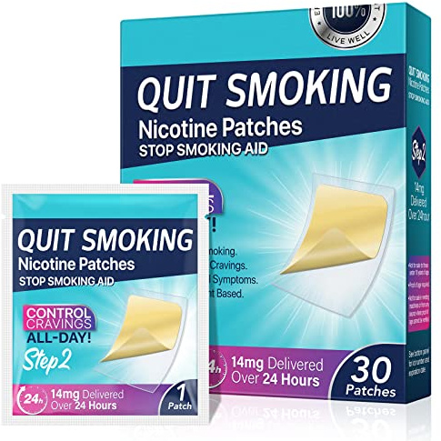 Step 2,30 Patches,14mg Delivered Over 24 Hours,Stop Aid,Helping Quit Patch,Stop Patches