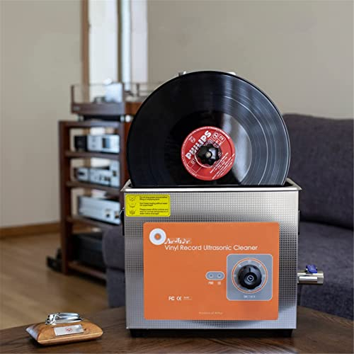 Vinylskivor UltraljudsrengöRare 140w Digital Typ - 0-60 Minuter Timer & Automatisk Roterande Utan Att Skada Den öMtåLiga Ytan,220V-withoutheating