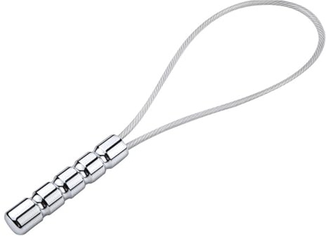 ATTAWA SM Folter Wirerope Peitsche Metall Prügel Flogger Erotik Bondage Peitsche Gerte Spanking Reitgerte Paddel Erwachsene Spiel Sklave Bestrafung Fetisch SM Sexspielzeug für Paare,Silber,38cm