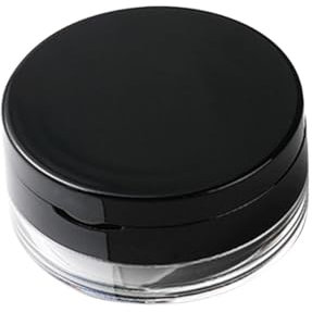VINTORKY 1stück Tragbarer Kosmetikbehälter Mit Spiegel Leerer Lose-puder-container Für Reisen Für Makeup-organizer Schwarz Aus Hochwertigem Material
