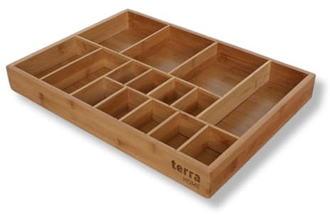 Terra Home Bambus Organizer Schublade Besteckkasten braun 32x44x5cm
