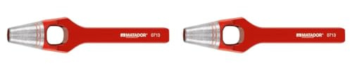 MATADOR Henkellocheisen, DIN 7200 A, 12 mm, 0713 0120 (Packung mit 2) Rot