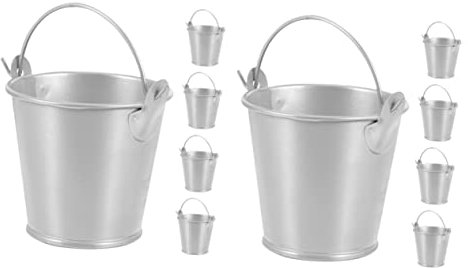 DECHOUS 10 Stk Kleiner Eimer aus Weißblech Garten-Mini-Eimer-Dekor dekorative Eimer Töpfe für Pflanzen Pflanzendekor saftiger Eimer Süßigkeiten Eimer Anlage Fass Pflanzer
