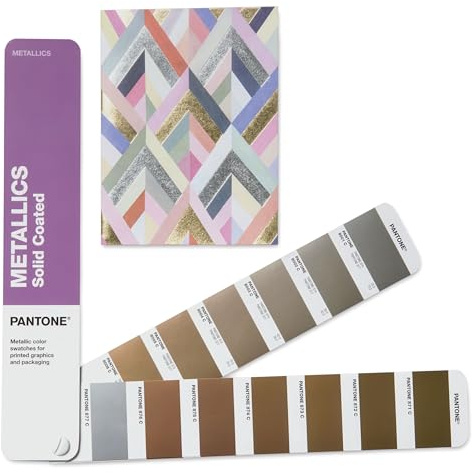 Pantone GG1507C Metallics Guide – Wässrig glänzender und metallisch beschichteter Farbfächer in chromatischer Farbanordnung