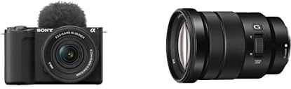 Sony ZV-E10 II | Appareil Hybride à objectifs interchangeables APS-C en kit avec Le E PZ 16-50mm II + SELP18105G E PZ 18-105 mm f/4.0 G | Objectif Zoom APS-C