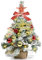 45CM Arbol Navidad Pequeño Artificial con Adornos, 30 Luces LED, Estrella de Arbol, Bolas Navideñas, Mini Nevado Christmas Tree Decoración para Centro de Mesa Navidad Partido Casa Hogar Oficina