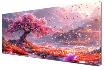 Malen Nach Zahlen Erwachsene Landschaft, DIY Paint by Numbers Baum Malen Nach Zahlen XXL 100x200 cm mit Pinseln und Acrylfarben Handgemalt Ölgemälde Leinwand Set für Home Decor, Ohne Rahmen Y6-79