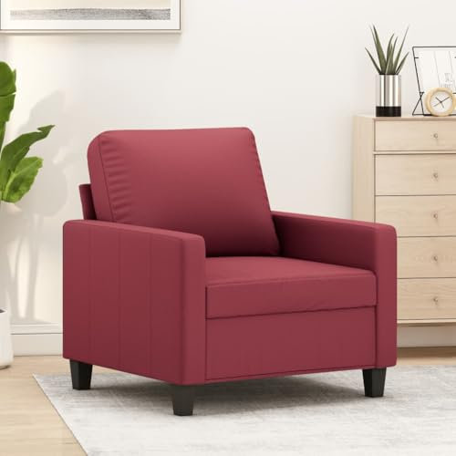 LAPOOH Sessel Weinrot 60 cm Kunstleder, Relaxsessel, Fernsehsessel, Kinosessel, Gaming Couch - 359130