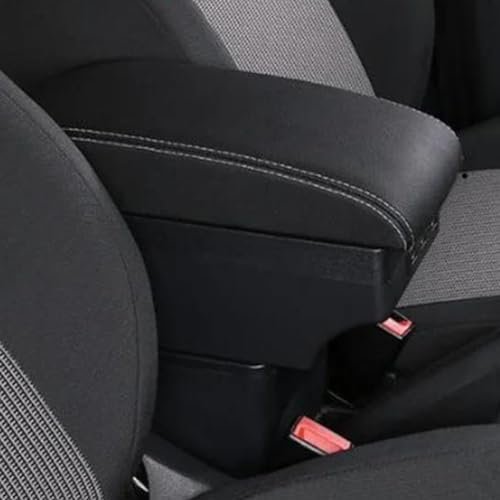 Compatible Con Seat Para Ibiza 6j 6L Consola Central Caja Reposabrazos Caja Almacenamiento Reposabrazos Automóvil Con Portavasos Con Cenicero USB Piezas Interiores Automóvil Caja Apoyabrazos(5)