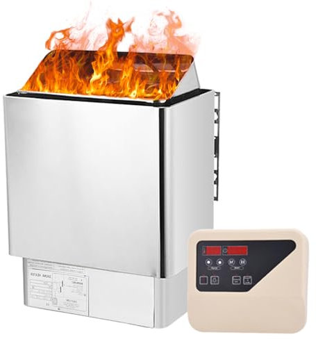 YXFAZPP Electric Sauna Heater,Sauna Oven Stainless Steel 3-9 Kw External Sauna Control Premium with Time Delay Sauna Technology Set Supports Body Detox & Weight Loss (8KW)
