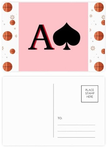 Postkarten-Set Peace Sun Spade A Poker Basketball Postkarten-Set Dankeskarte Mailing Seite 20 Stück
