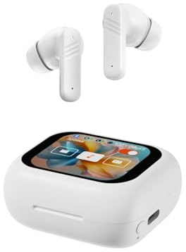 Sprachübersetzer Ohrhörer Unterstützen 144 Sprachen in Echtzeit, ANC ENC Rauschunterdrückungs-Übersetzergerät mit APP und Bluetooth 5.4, Zwei Wege Sprachübersetzer (White)