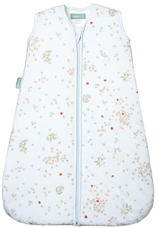 molis&co - Saco Dormir Bebé TOG 1-60 cm (0 Meses) - Saco Dormir Bebe Primavera y Otoño sin Mangas - Saco de Dormir Bebe para Niños Niñas (Unisex) - 100% Algodón (Certificado Oeko-Tex) - Poppy
