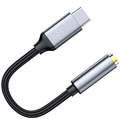 3.5mm 1/8 Inch Aux to USB C Audio Headphone Jack Adapter - Type C/USBC to Aux Converter Dongle Cable for iPhone 15/16, iPad, MacBook, Samsung Galaxy, Google Pixel, Moto, LG, PC, Laptop