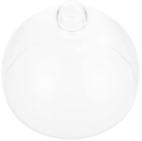Cupola in vetro trasparente per torte, 21 cm, con manico, perfetta per torte, dessert e snack, elegante campana per cucina e feste
