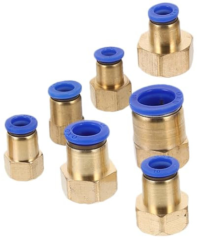 Alipis 7pcs Quick Connector Air Fitting Kit Barb Fittings for Pneumatic Tools and Air Compressor Line Use