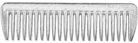 Pettine per cavalli in lega di alluminio Pettine per criniera Coda Tirare Pettine in metallo Strumento per la toelettatura del cavallo per la rimozione dei nodi Design ergonomico Dente ispessito di