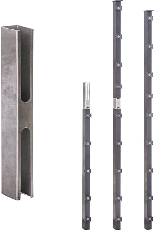 Zaunpfosten Pfostenverlängerung Adapter für Doppelstabmattenzaun für 60x40mm Zaunerhöhung Adapterrohr Zaun Gitterzaun Zaunerhöhung