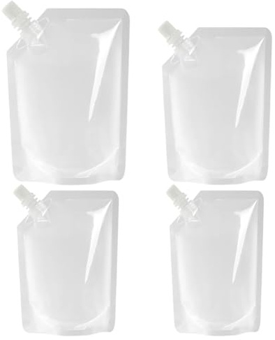 4 Pezzi Bottiglie d'Acqua Ripiegabili Prive di BPA, Borraccia Pieghevole, Portatile Borraccia Sportiva Con Moschettone per Viaggi, Escursionismo,Adventures