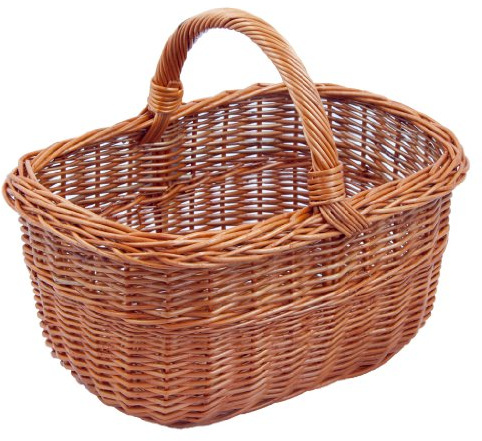Einkaufskorb Vollweide, braun (T 36cm x B 26cm x H 18cm)