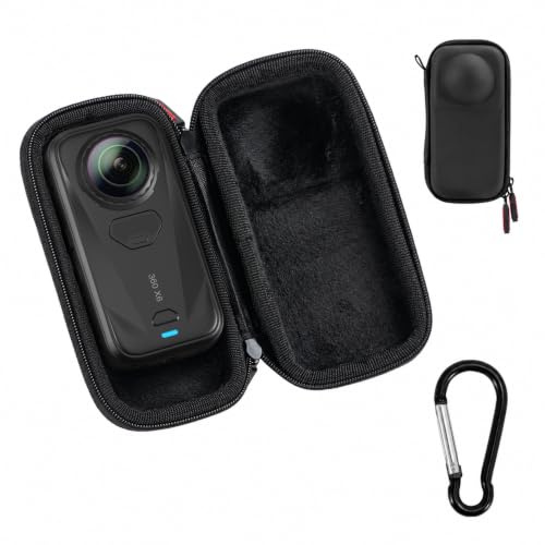 STARTRC VCR Funda de transporte para bolsa de aire Insta360 X6 X4 | Funda protectora de poliuretano para Insta 360 X6 X4 Air Original con mosquetón, color negro (solo funda)