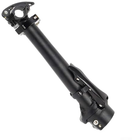 Solaughguy Klappbarer Elektro-Lenkervorbau, 28,6 mm, verstellbare Vorderraderhöhung, Aluminiumlegierung für leichte Elektrofahrräder mit 270 mm Länge, in Schwarz oder (Schwarz B)