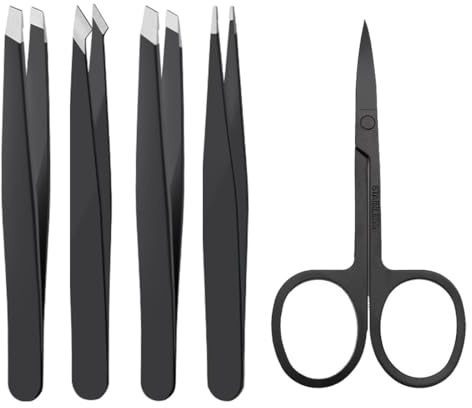 IBXWMNG Pinzas depilar, pinzas cejas, tweezers, eyebrow tweezers/eyebrow tweezers set, incluye 1 par de tijeras para cejas