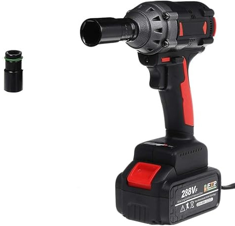 taladro, Llave de impacto sin escobillas máx. 600 Nm, destornillador eléctrico recargable, herramienta eléctrica con funda for cargador batería litio