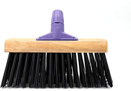 Cottam Yard Broom Head, Durable Synthetic Fill and Rapid Lock Handle Connector ** Requires 1 1/8 Diameter Handle**