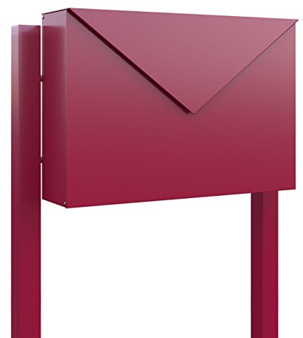 Standbriefkasten, Design Briefkasten Letter Rot - Bravios