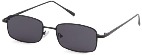 ADEWU Occhiali da Sole Rettangolari Unisex Montatura Metallo Sottile Vintage Piatta Multi Colori