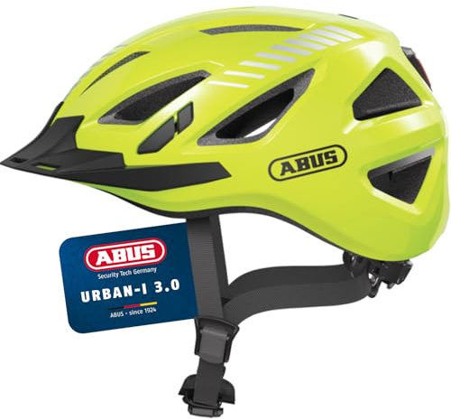 ABUS 86868 Fahrradhelm, Gelb (Signal Yellow), L (56-61 cm​)