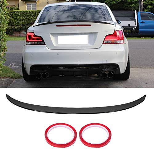 Terisass Heckspoiler A Spoiler Protector Lip Fit für 1er E82 Coupé Cabrio, 1er E82 Cabrio glänzend schwarz