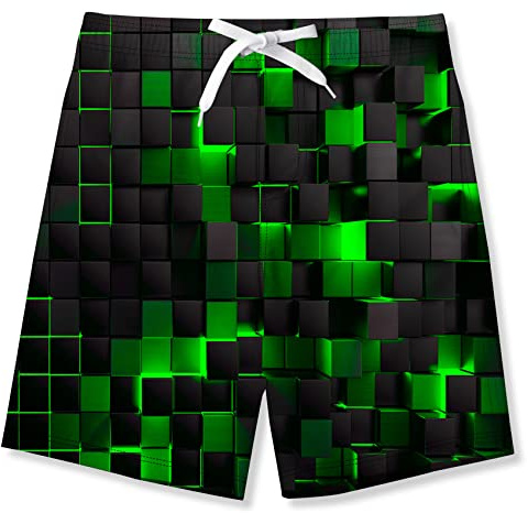 TUONROAD pojkar badshorts 3D, roliga badbyxor barn, snabbtorkande surfarshorts, korta byxor, shorts 13–14 år