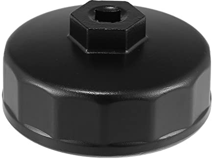 X AUTOHAUX 74mm 14 Flutes Oil Filter Socket Wrench for Mercedes Benz Black