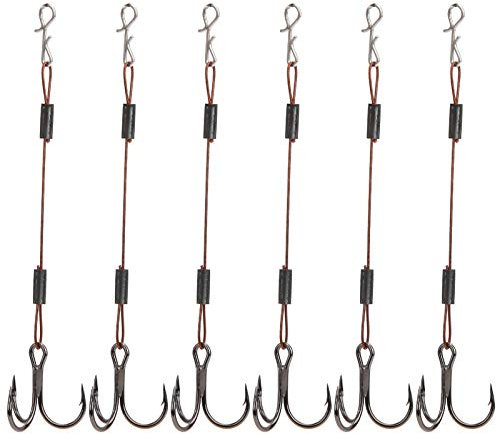 2-teiliges Drillingshaken-Set, 8 cm, Angelhaken, Köderhaken mit Widerhaken, Set, Angelgerät, wiederverwendbar, für Freizeitaktivitäten im Freien