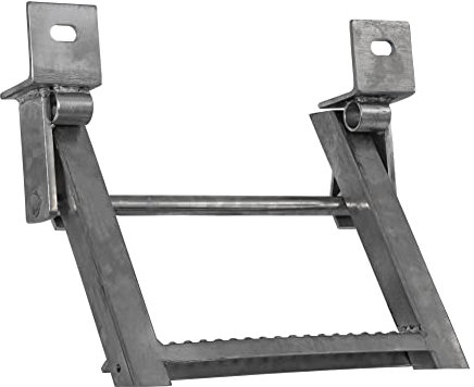 Buyers Products Einziehbare Trittstufe aus Edelstahl, mit Rutschfester Lauffläche, 44 x 38 cm