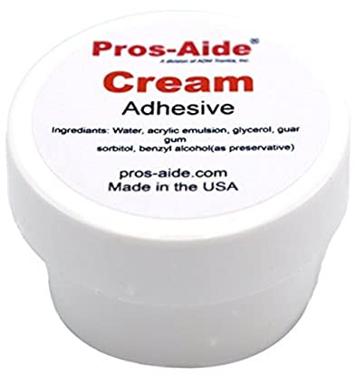 Pros-Aide Adhesive Cream 0.5 oz / 14 gm - Prosthetic Adhesive for Makeup Artists and Prosthetics - No Drip - Latex Free
