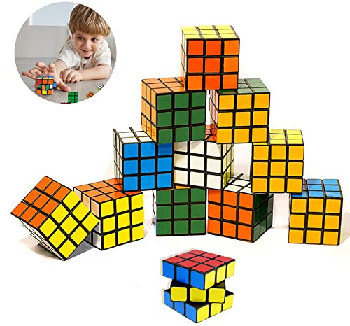 Mini Zauberwürfel 12 Stück, 3 cm Würfel Set, Kindergeburtstag | 12 Stück Geschwindig Keitswürfel, 3 cm Mini Würfel Set, Würfel Mitgebsel Kindergeburtstag, Puzzle Magic Cube