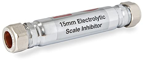 15mm Scale Inhibitor for Central Heating Boiler or Whole Home Inline Electrolytic Limescale Reducer WRAS Approved 10 Year Guarentee 15mm Compression Fitting