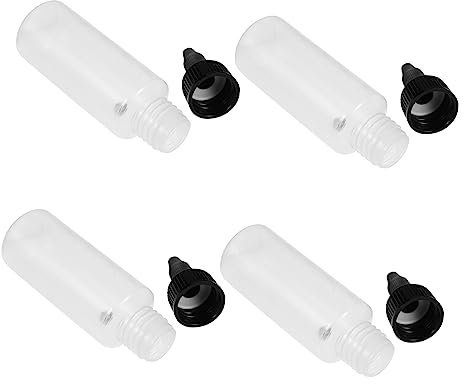 SOLUSTRE 6pcs 50ml Dropper Bottles with Lids Plastic Liquid Dispensing Bottles for Paint Mixing and Refill Travel Beauty Personal Care
