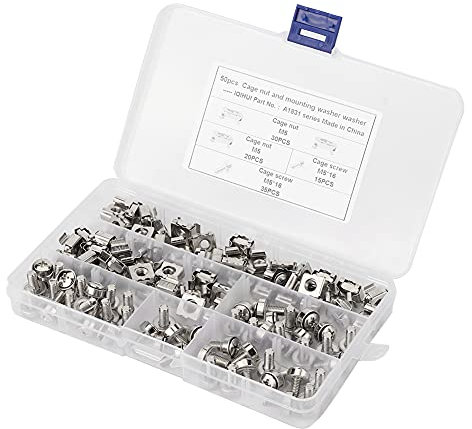 M5 KÄFIGMUTTERN HARDWARE MONTAGE M5*16 SCHRAUBEN FÜR VIERECKIGE LOCHRAHMEN – FAHRZEUG