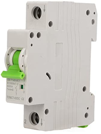 Interruttore Automatico Miniaturizzato CC, Protettore Interruttore Batteria Unipolare per Impianto Solare Fotovoltaico E Camper, Scatola Interruttore (25A)