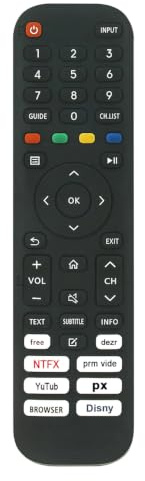 Telecomando Compatibile con EKLYPS Nordmende VIDAA TV ND40S404M | EK32FX300VS EK32FX300VM EK43UX300VM EK50UX300VS EK32FX310V EK32FX310VS EK42FX310V EK43FX310V EK43UX310V