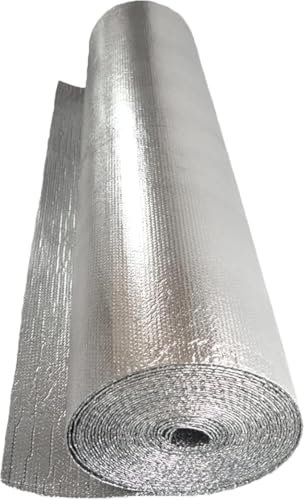 Dampfsperre, thermische Doppelisolierfolie, Isolierfolie, selbstisolierende Folie für Dachböden, Wände, Schuppen (2 x 30 m)