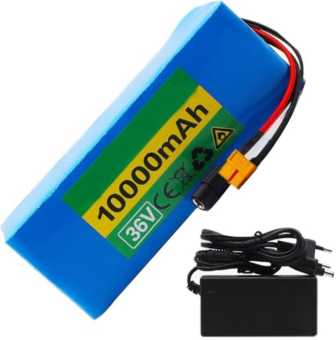 36V 10Ah Batería De Iones De Litio 10S2P Batería De Bicicleta Eléctrica Batería De Alta Potencia De PVC Batería De Repuesto De Placa De Protección BMS para Motor 250W~ 800W 36V10AH,XT60