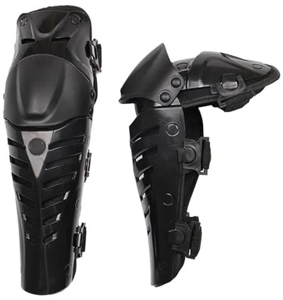 Coderas reflectantes Rodilleras para ciclismo Rodilleras de protección para motocicleta, rodilleras protectoras para Motocross, rodilleras protectoras para Moto de carreras todoterreno(Black)