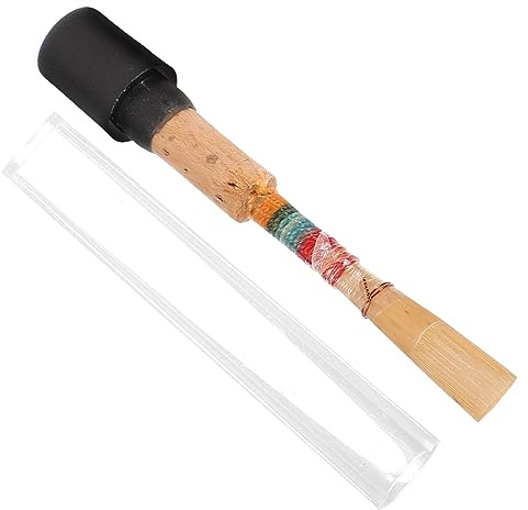 Hoement Oboenrohrblatt für C-ton Natürliches Schilf mit Kupfer Handgefertigt Leicht Einzusetzen für Oboe als Ersatzrohr für Musiker Zufällige Farbe